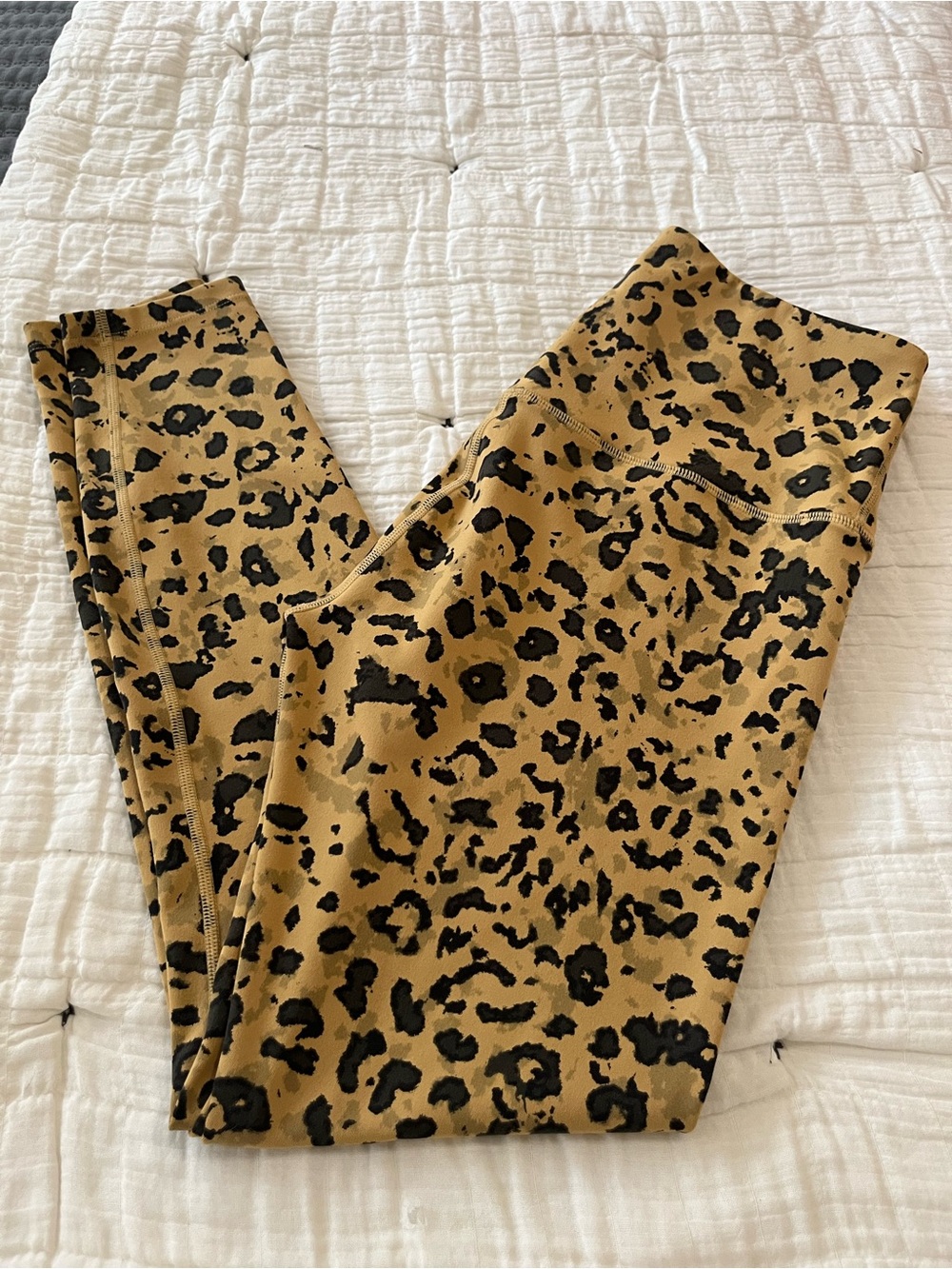 Varley High-Rise Cheetah Leopard Print Active Leggings - Size Medium